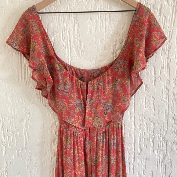 Reformation Floral Femme Off The Shoulder Midi Dress Size 0 - Picture 11 of 16